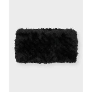 NEW ADRIENNE LANDAU women's faux fur headband in black